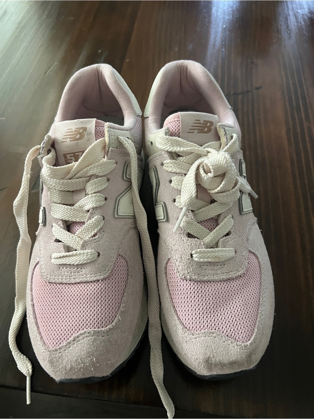 New Balance Women's Pale Pink Platform Sneakers